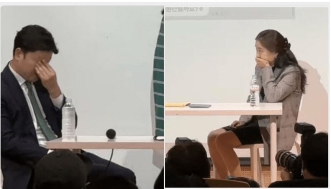 실명·욕설 난무 기자회견에...얼굴 감싸 쥔 민희진 변호사  