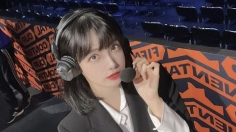 곽민선 아나운서, 얼굴에 축포 맞고 시력 손상 위기..."부상 심각"