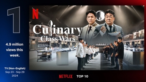 "Black and White Cook," Netflix's non-English TV show ranked No. 1 for 2 consecutive weeks.