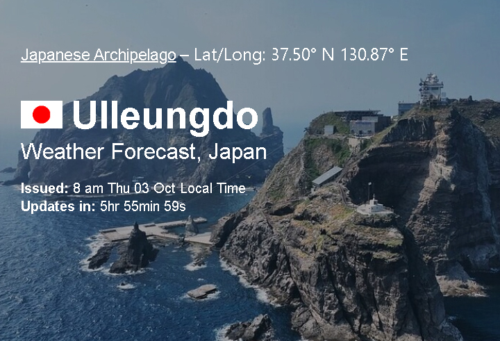 "Is Ulleungdo Japanese territory?"Error marking famous overseas mountain sites