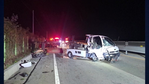 3 cars hit one after another in Buan, North Jeolla Province...One person died.