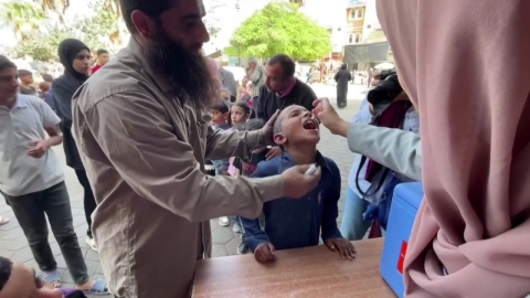 WHO launches second dose of Gaza polio vaccine