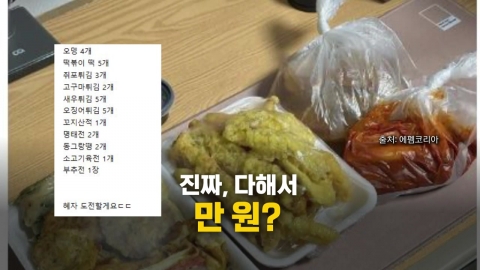 Busan snack bar "10,000 won" is touching the random box. [Anchor Report]