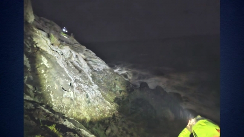 "Fishing on the rocks..."A woman in her 60s drowned in Yeosu's sea.