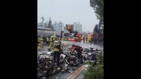 15 ton truck fire...Loss of recyclable materials that were loaded