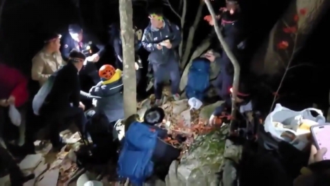 People in their 50s who were injured while hiking amid strong winds, rescued in 10 hours