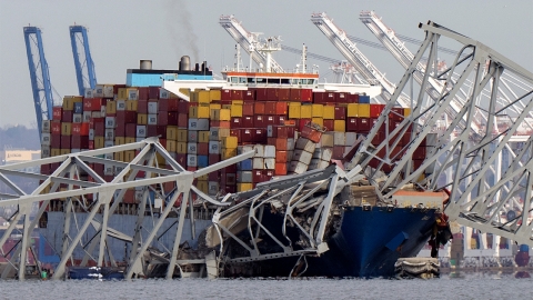 Shipowner agrees to pay 140 billion won for 'Baltimore Bridge collapse'