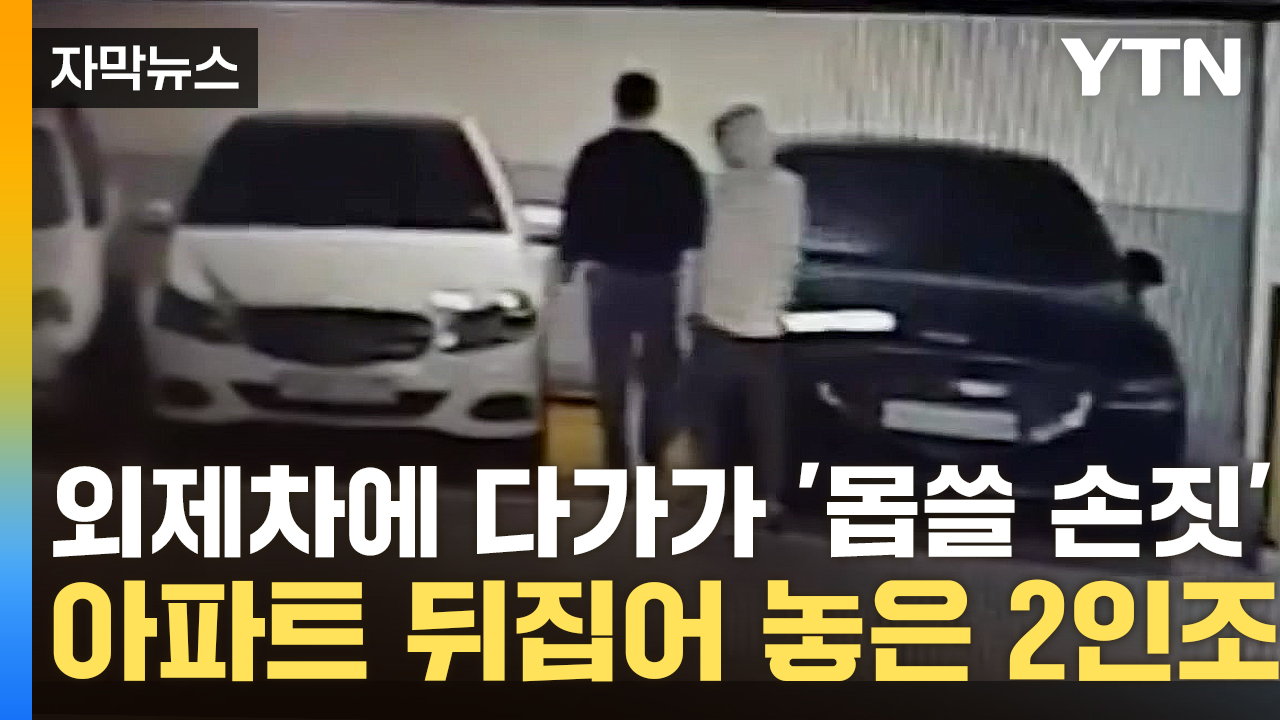 [자막뉴스] 의문의 남성들, 외제차 향해 '성큼성큼'...차주는 '어안이 벙벙'