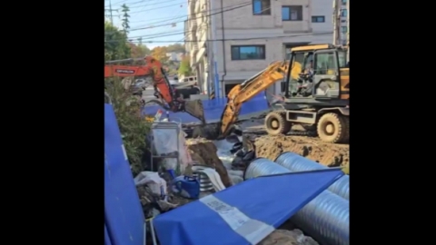 Damaged water pipes at Gwangju construction site in Gyeonggi-do...10,000 Households Unconvenient