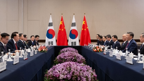 Korea-China summit after 2 years...South Korea, the U.S. and Japan adopt a joint statement condemning Russia and North Korea.