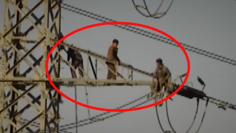 North Korea, this time, cut the wire of the transmission tower...Inter-Korean Disruption Activities Continued