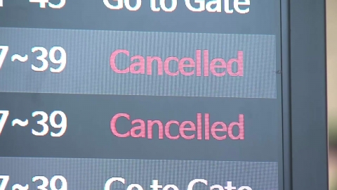 Due to heavy snow, a number of flights were canceled today as well.