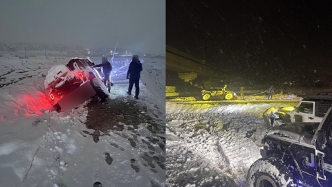 "I'm out of car" asked for help..."SUV Club" dispatched through heavy snow.