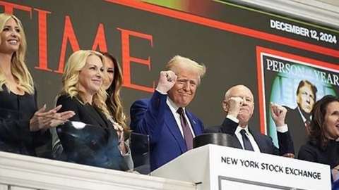 Trump rings New York Stock Exchange's opening bell and 'golden welcome'