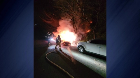 Vehicle fire in Sosang-dong, Changwon, South Gyeongsang Province...We found a body.