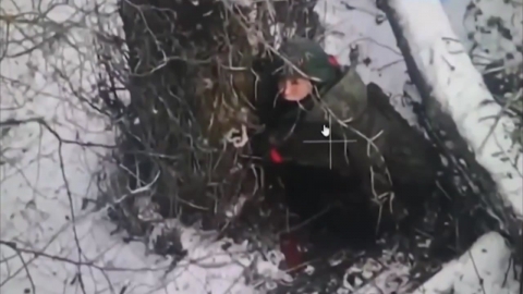 Drone bombing in the snow-covered Kursk field..."50 North Korean soldiers killed"