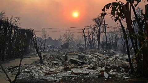 For the ninth day of wildfires in LA, strong winds have decreased, and the crisis is over...calming the spread