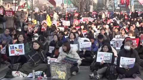 한파에도 서울 도심 탄핵 찬반 집회…곳곳 정체