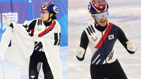 쇼트트랙 장성우, 남자 1,000m 금메달...박지원 '은'