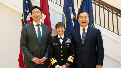 정기선 HD현대 수석부회장, 미 해군사관학교 방문 "조선·해양 협력 진화해야"