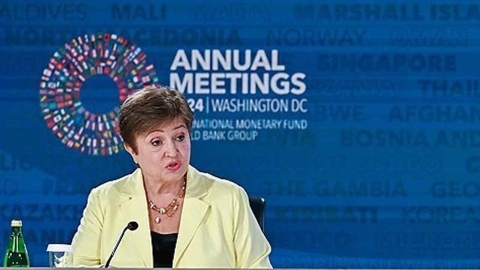 IMF 총재 "트럼프 관세, 세계 경제에 중대한 위험" 경고