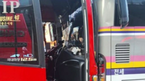 퇴근길 통근버스 2대 추돌...12명 다쳐