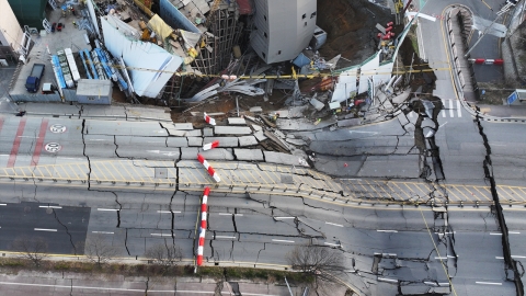  광명 신안산선 공사장 붕괴로 고립됐던 1명 구조