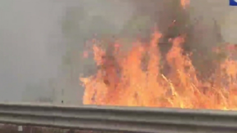  강원 인제 야산에 큰 불...인제군, 주민 대피 권고