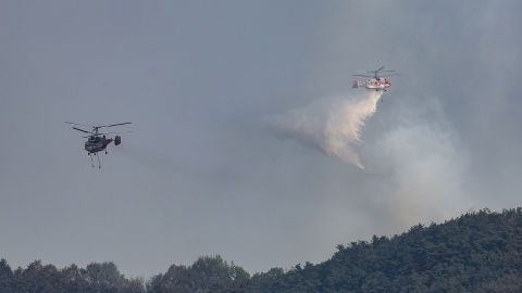  대구 함지산 산불 주불 진화 완료