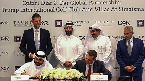 트럼프 일가, 카타르에 호화판 골프장 건설 계약...이해충돌 논란