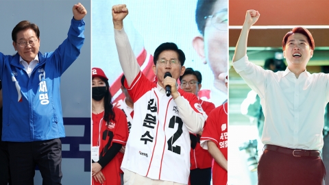 방탄복·순댓국·학생식당…\'3인 3색\' 첫날 선거전