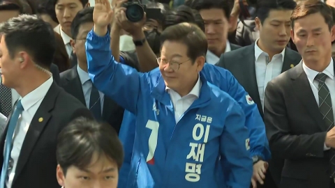이재명, 이틀째 수도권 공략...재외국민 화상 간담회