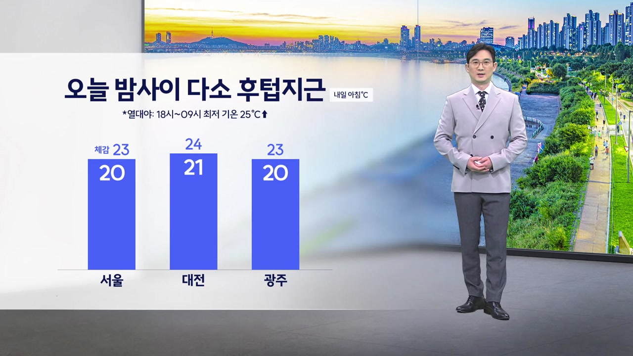 [날씨] 밤에도 후텁지근...내일 낮 고온 기세 꺾여