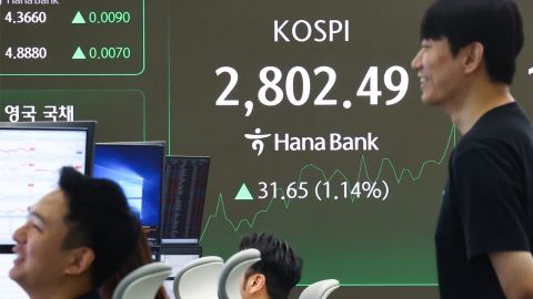  외국인 매수에 코스피 2,800선 돌파...연고점 재경신