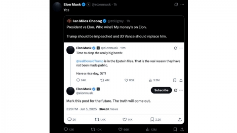 머스크, 트럼프 탄핵에 '예스'...공세 수위 높여