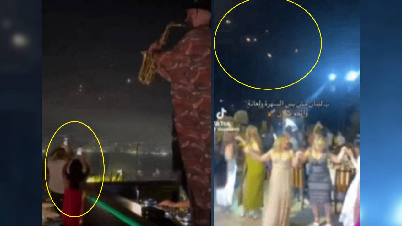 미사일 보며 "와" 환호에 파티까지…레바논 시민 충격 영상 논란