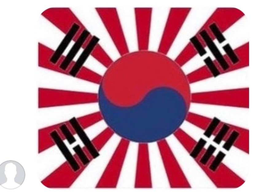 국내 대학생이 전시하더니...'욱일기+태극기' 합성물 日서 확산