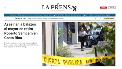 '친북 정권' 니카라과 비판하던 반정부 인사, 망명지에서 피살