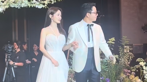 '결혼' 김준호·김지민, 김대희 손 잡고 신부 입장
