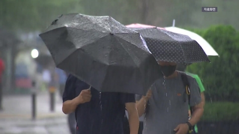  충남 태안·서산·홍성 호우경보...대전·전북 익산 호우주의보