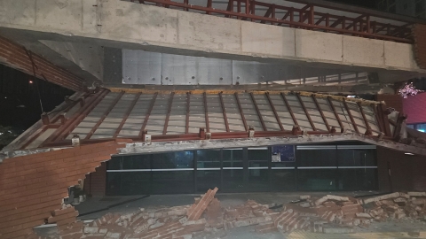 강원 정선군 어린이집 외벽 무너져...인명피해 없어