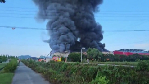  충남 홍성 김 공장에 큰 불...대응 1단계