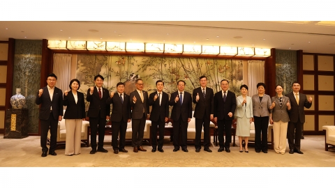 김태흠, 중국 상하이 시장 만나 첨단 미래산업 협력 등 제안