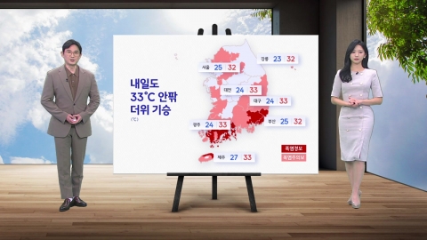[날씨] 내일도 더위 여전…서울 한낮 32도·대구 33도