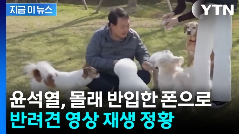 윤석열, '몰폰'으로 반려견 영상 재생...구치소 특혜 논란 계속 [지금이뉴스]