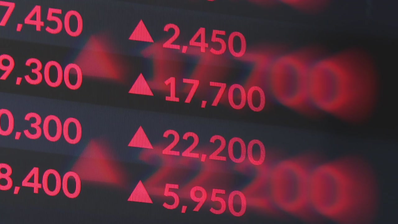 코스피 처음으로 3,460 돌파...삼성전자 '8만 전자' 회복
