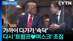 서로 옆에 \'찰싹\'...크게 싸웠던 트럼프·머스크 \'묘한 기류\' [지금이뉴스]