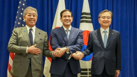  한미일 외교장관 '북한 완전한 비핵화' 재확인