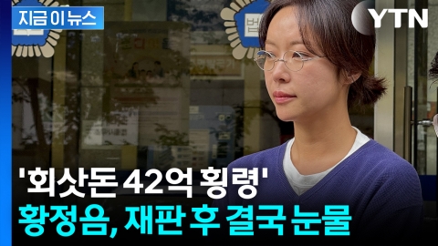"선고 결과 듣고 눈물"...' 42억 횡령’ 황정음, 1심서 징역형 집행유예 [지금이뉴스] 