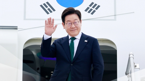 이 대통령, 3박 5일 순방 마치고 귀국...서울공항 도착